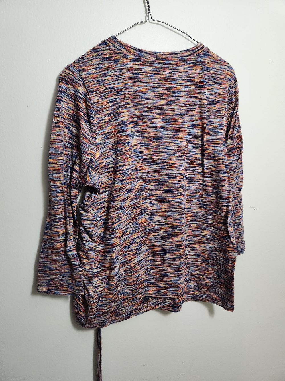 Liverpool Multicolor Striped Ruched-Side Crewneck Top - Picture 3 of 4